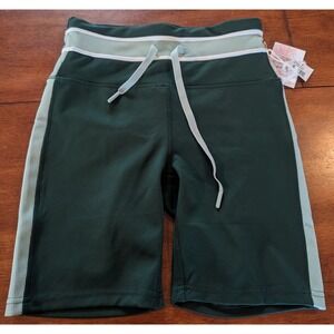 Jessica Simpson Active Womens Teal Green Yoga Biker Stretch Shorts Small NWT NEW